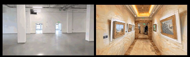 屋内展示ホールの3DGSキャプチャ