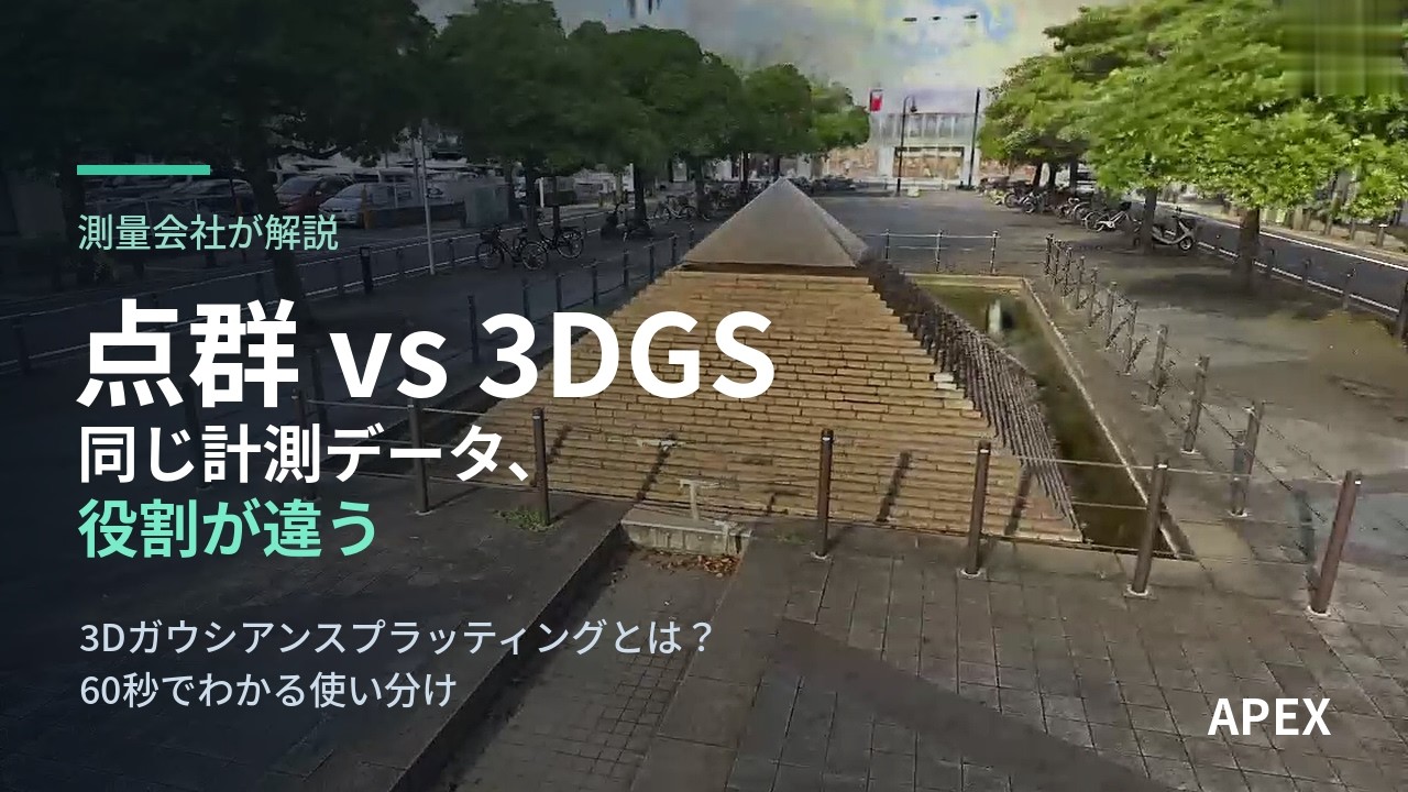 点群と3DGSの違い ─ 測るための点群、見せるための3DGS